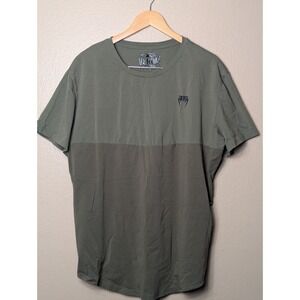 Venum Laser T-Shirt Mens XXL Olive Green Longline Side Zip Waterproof MMA